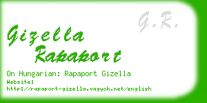 gizella rapaport business card